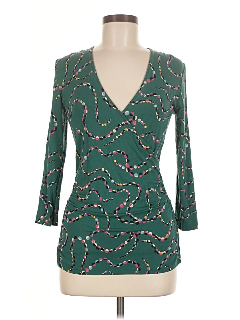 Pre-owned Boden 3/4 Sleeve Blouse In Green