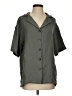 Automet 100% Rayon Gray 3/4 Sleeve Button-Down Shirt Size S - photo 1