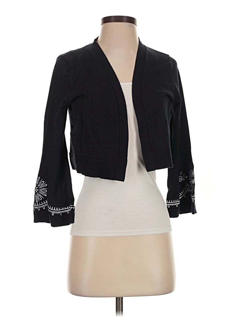 Pre-owned Tommy Hilfiger Cardigan Sweater In Black