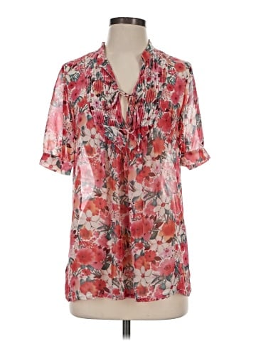 Nieves Lavi Short Sleeve Silk Top (view 1)