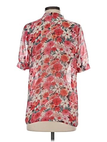 Nieves Lavi Short Sleeve Silk Top (view 2)