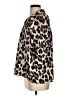 Bibi 100% Polyester Animal Print Brown Short Sleeve Blouse Size S - photo 5