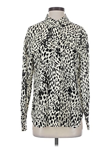 Lafayette 148 New York Long Sleeve Silk Top (view 1)