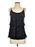 CAbi 100% Polyester Floral Blue Black Sleeveless Blouse Size S - photo 1