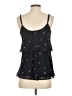 CAbi 100% Polyester Floral Blue Black Sleeveless Blouse Size S - photo 2