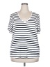 LUXE Stripes White Short Sleeve T-Shirt Size XXL - photo 1