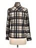 Como Blu Plaid Black Long Sleeve Blouse Size M - photo 2