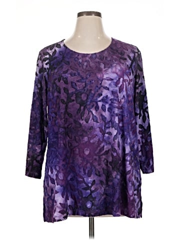 Susan Graver 3/4 Sleeve Blouse (view 1)