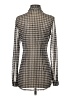 CAbi Houndstooth Brown Long Sleeve Blouse Size S - photo 2