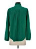 J.Crew 100% Silk Green Long Sleeve Silk Top Size XS - photo 2