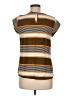 E&M Collection Stripes Yellow Short Sleeve Top Size M - photo 2