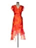 Xscape 100% Polyester Floral Orange Cocktail Dress Size 10 (petite) - photo 1