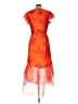 Xscape 100% Polyester Floral Orange Cocktail Dress Size 10 (petite) - photo 2