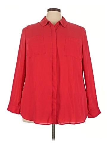 Lane Bryant 3/4 Sleeve Button-Down Shirt (view 1)