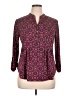 db established 1962 100% Polyester Burgundy 3/4 Sleeve Blouse Size XL Petite - photo 1