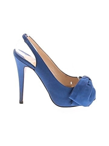 Christian Louboutin Satin Bow Platform Slingback Heels 120mm (view 1)