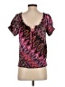 Bongo 100% Polyester Purple Short Sleeve Blouse Size S - photo 2