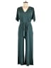 Lush Solid Teal Jumpsuit Size S - photo 1