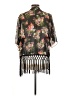 LA Hearts 100% Polyester Black Kimono One size - photo 2