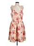 Old Navy 100% Polyester Floral Tan Cocktail Dress Size 1 (tall) - photo 1