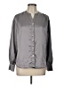 Rachel Zoe Metallic Gray Long Sleeve Blouse Size L - photo 1