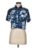 Liz Baker Floral Blue Short Sleeve Blouse Size 8 - photo 1