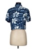 Liz Baker Floral Blue Short Sleeve Blouse Size 8 - photo 2