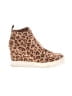 Serra 100% Textile Paper Animal Print Brown Tan Wedges Size 9 - photo 1