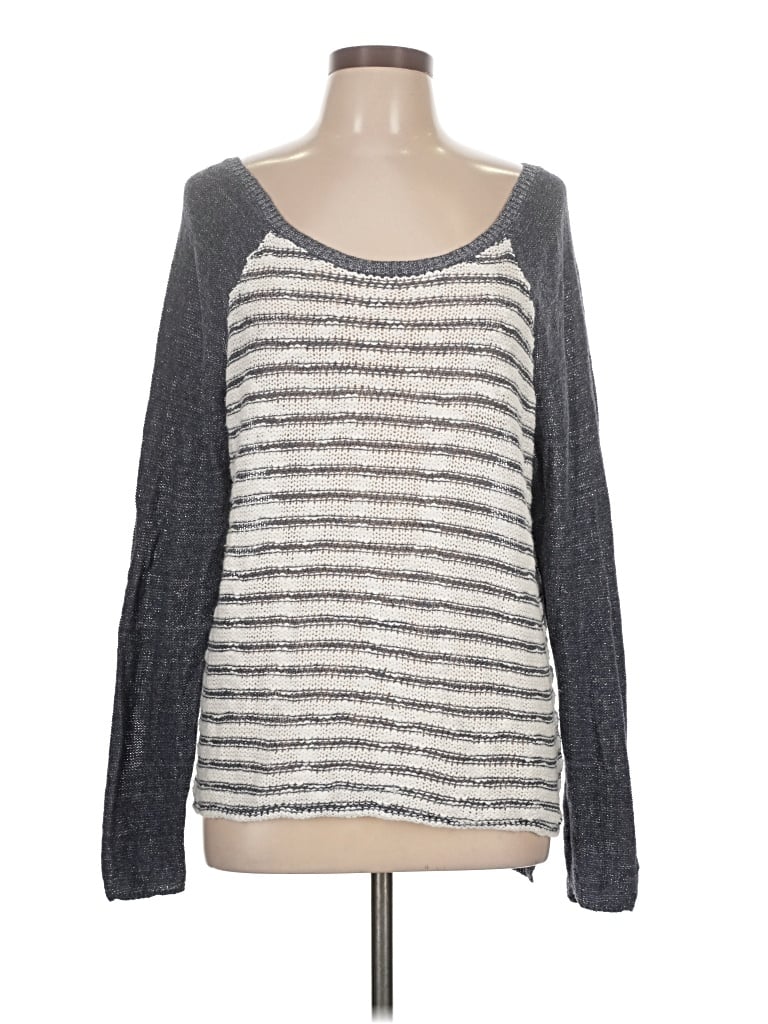 Pre-owned Hollister Pullover Sweater In Gray