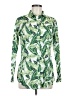 J. McLaughlin 100% Cotton Print Green Long Sleeve Blouse Size M - photo 1