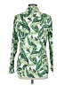J. McLaughlin 100% Cotton Print Green Long Sleeve Blouse Size M - photo 2