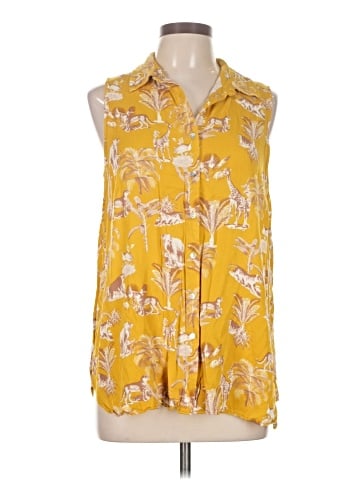 Rose + Olive Sleeveless Button-Down Shirt (view 1)