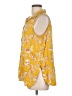 Rose + Olive 100% Rayon Yellow Sleeveless Button-Down Shirt Size L - photo 5