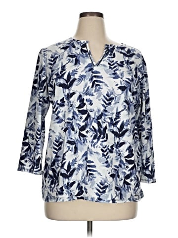 Jones New York Signature 3/4 Sleeve Blouse (view 1)