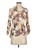 NY Collection Floral Ivory 3/4 Sleeve Blouse Size S - photo 1