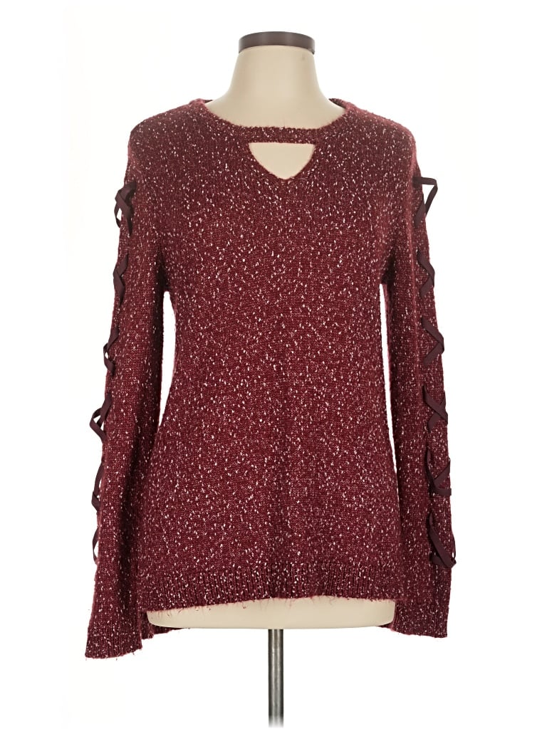 Pre-owned Rock&republic Pullover Sweater In Burgundy