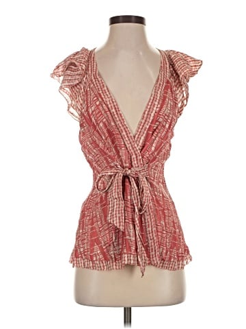 BCBGMAXAZRIA Sleeveless Silk Top (view 1)