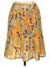 Chenault 100% Polyester Print Yellow Casual Skirt Size L - photo 1