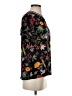 Harve Benard 100% Polyester Floral Black Short Sleeve Blouse Size S - photo 4