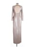 Halston Heritage Metallic Silver Cocktail Dress Size 8 - photo 2