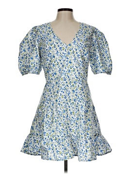ganni blue wrap dress Ganni BLUE FLORAL CRINKLED SATIN LONG DRESS – Shop at the Mix main image 0