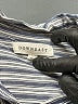 Downeast 100% Viscose Stripes Gray Short Sleeve Button-Down Shirt Size L - photo 7