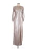 Halston Heritage Metallic Silver Cocktail Dress Size 8 - photo 1