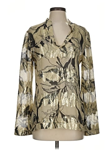 Tory Burch Long Sleeve Silk Top (view 1)