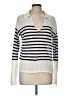 Gap 100% Cotton Stripes White Pullover Sweater Size M - photo 1