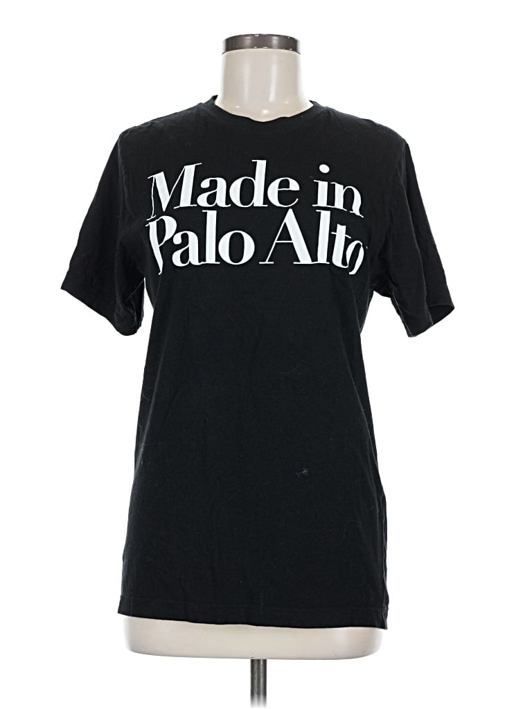 Pre-owned Canvas Short Sleeve T-shirt In Black