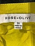 Rose + Olive Yellow Short Sleeve Blouse Size 2X - photo 7