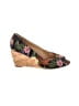 Liz Claiborne Floral Brown Wedges Size 8 1/2 - photo 1