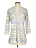 J. McLaughlin Stripes Blue 3/4 Sleeve Blouse Size S - photo 1