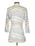 J. McLaughlin Stripes Blue 3/4 Sleeve Blouse Size S - photo 2